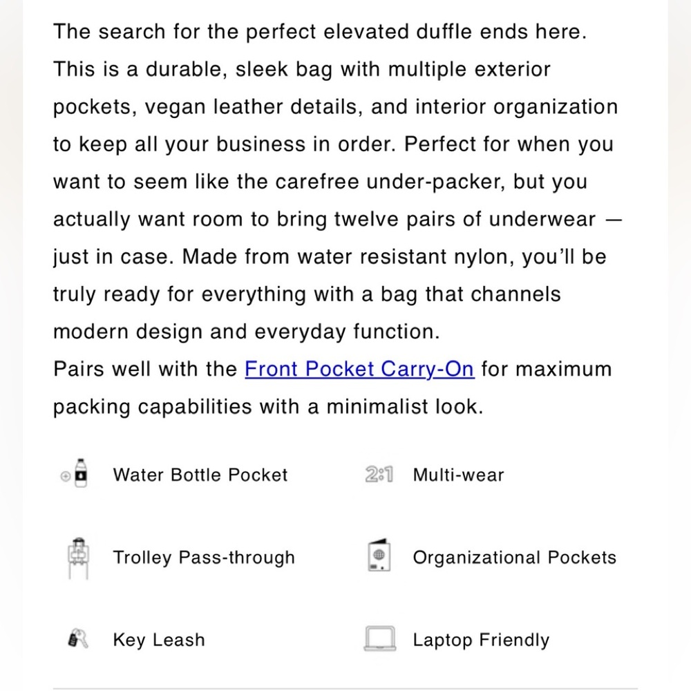 Bèis  Commuter Duffle in Atlas Pink - Picture 11 of 11